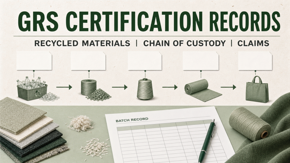 How to Prepare GRS Certification Records: Recycled Materials, Chain of Custody and Claims