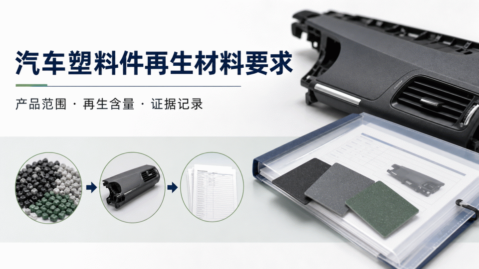 汽车塑料件再生材料要求：如何建立产品级证据记录