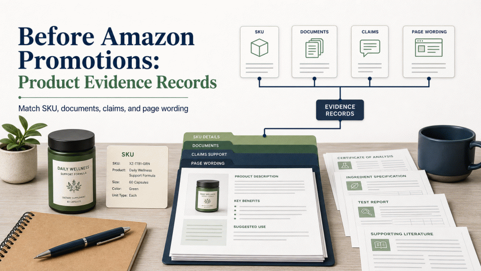 Before Amazon Promotions: How to Organize Product Evidence Records