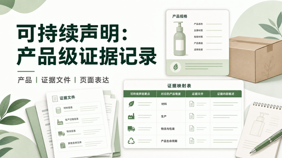亚马逊可持续声明资料清单：如何建立产品级证据记录