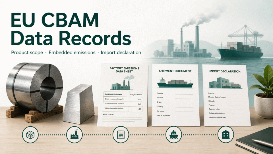 EU CBAM Data Records: Product Scope, Embedded Emissions and Import Declarations