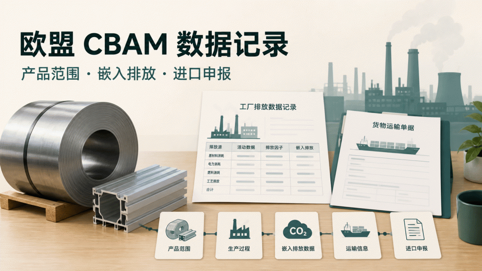 欧盟 CBAM 数据记录怎么建：产品范围、嵌入排放与进口申报台账