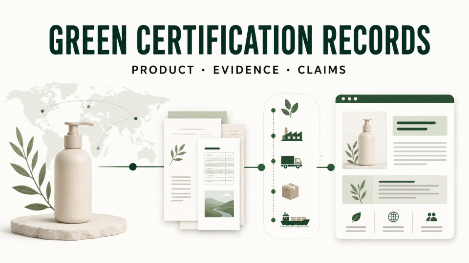 Green Certification Records for Cross-Border Sellers: Product, Evidence and Claims