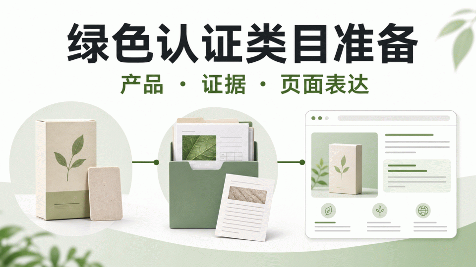 绿色认证类目准备：产品、证据与页面表达