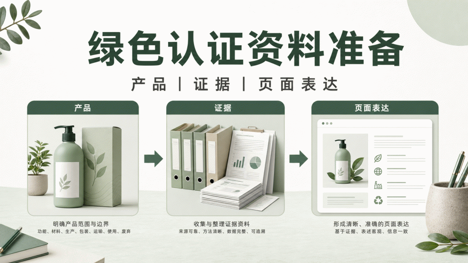 绿色认证资料准备：产品、证据与页面表达如何对应