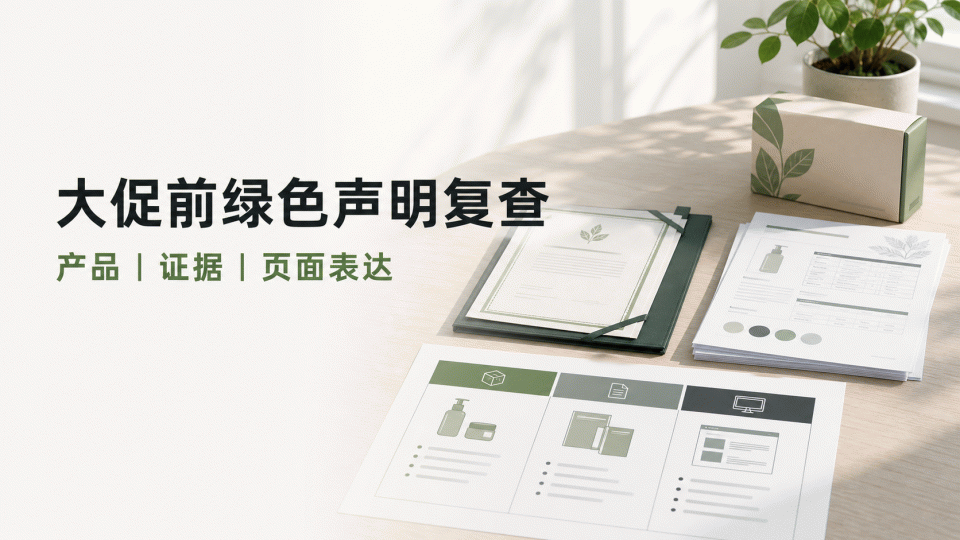 大促前绿色声明复查：产品、证据与页面表达