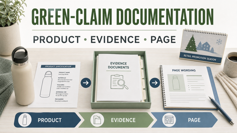 Green-Claim Documentation Before Peak Season: A Product–Evidence–Page Checklist