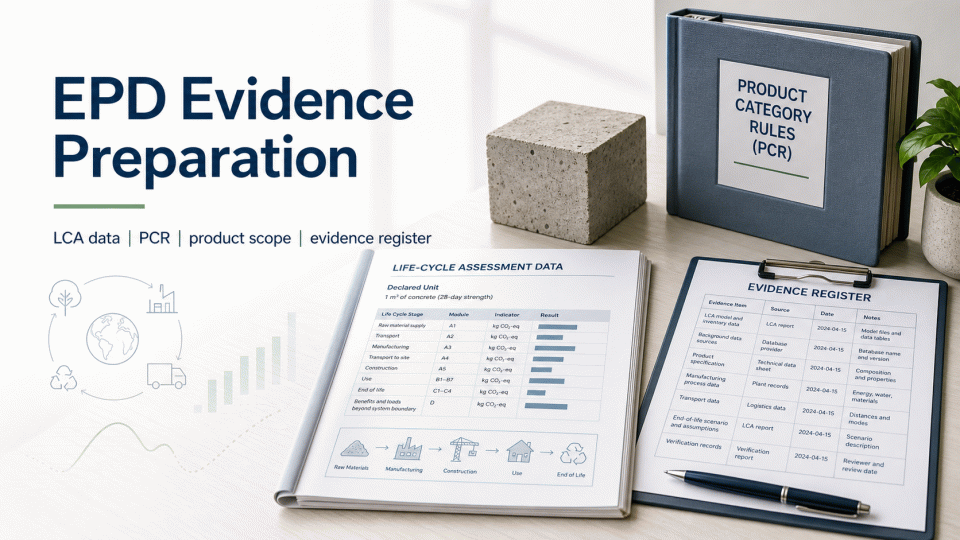 EPD Evidence Preparation: Aligning LCA, PCR and Product Scope