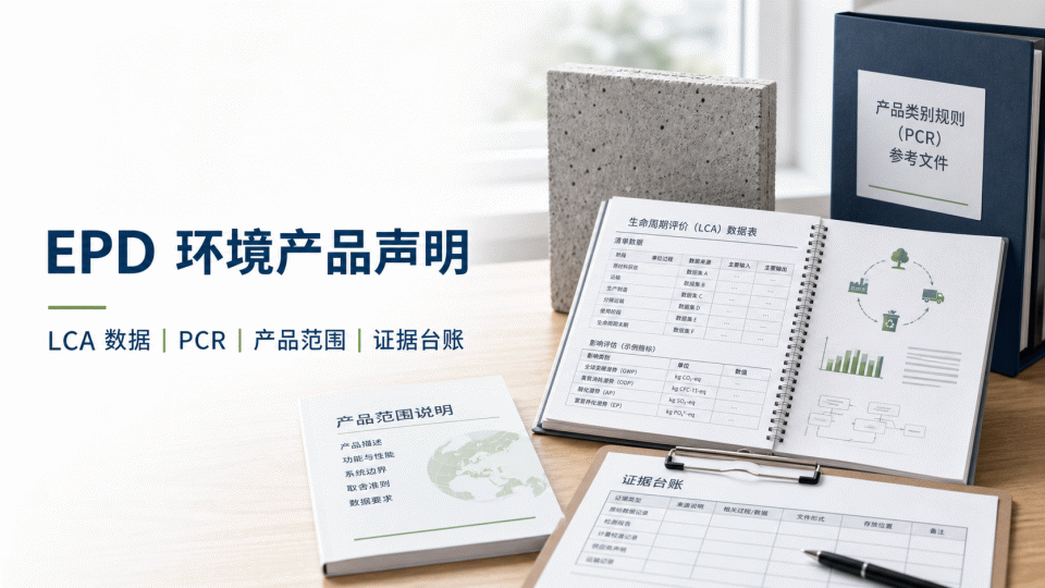 EPD环境产品声明证据准备：LCA、PCR与产品范围怎么对齐