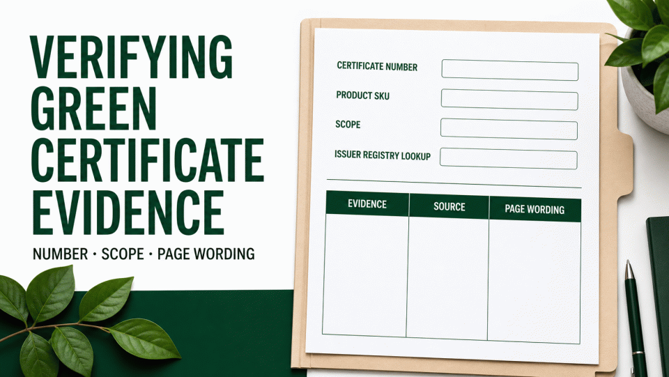 Verifying Green Certificate Evidence: Number, Scope and Page Wording