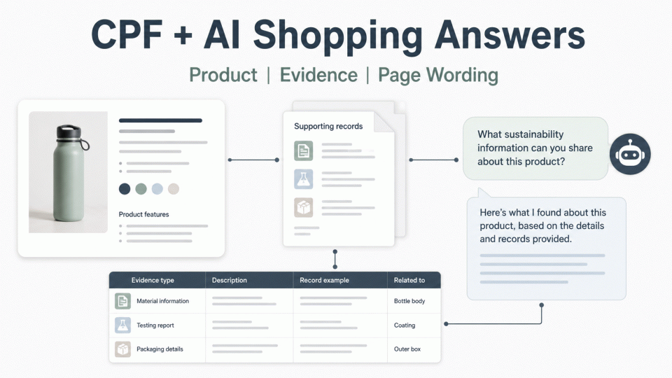 Amazon CPF and AI Shopping Answers: Linking Product Facts, Evidence, and Page Wording