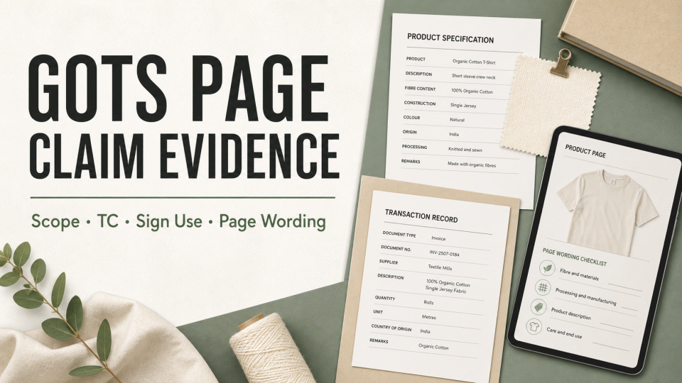 How to Match GOTS Page Claims with Scope, TC and Product Evidence