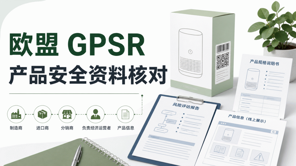 欧盟 GPSR 产品安全资料怎么核对：主体、产品与线上信息