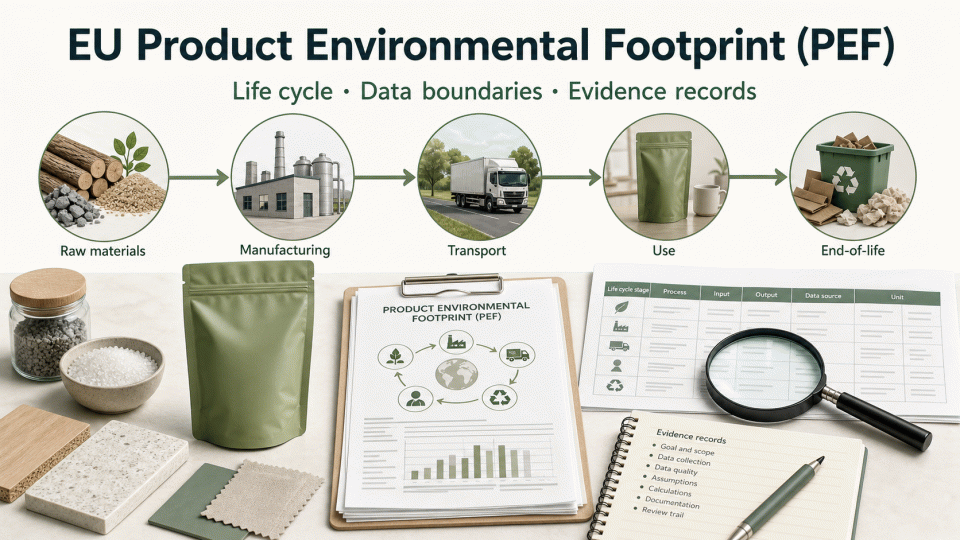 EU Product Environmental Footprint (PEF): From Life-Cycle Boundaries to Evidence Records