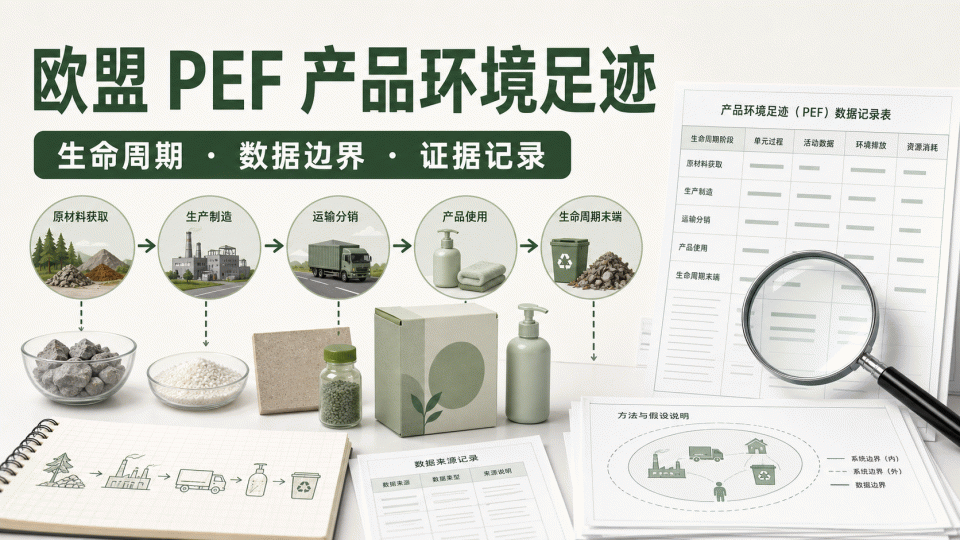 欧盟 PEF 产品环境足迹：从生命周期边界到证据记录