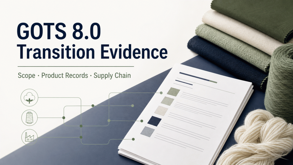GOTS 8.0 Transition Evidence: Reviewing Scope, Product Records and Supply-Chain Files
