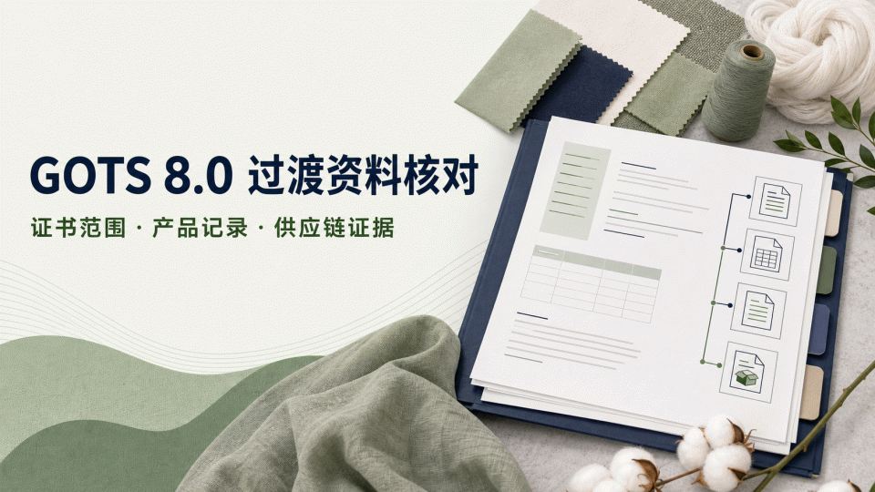 GOTS 8.0 过渡资料怎么核对：证书范围、产品记录与供应链证据