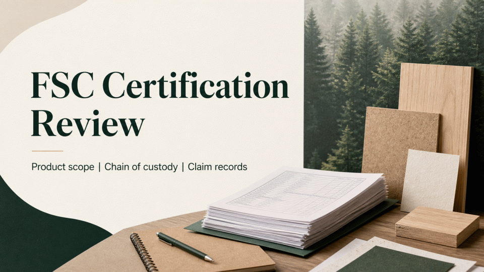 FSC Certification Review: Product Scope, Chain of Custody and Claim Records