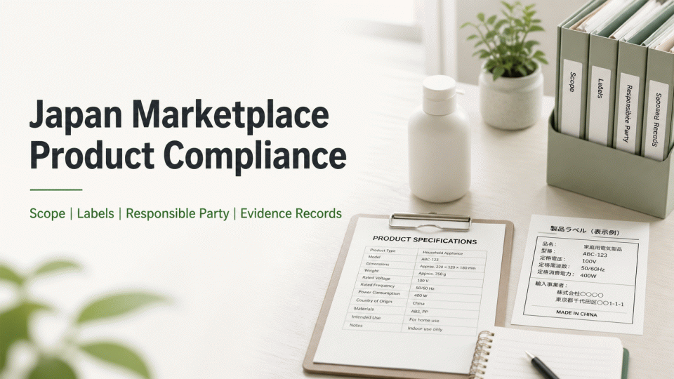 Japan Marketplace Product Compliance: Scope, Labels, Responsible Parties and Evidence Records