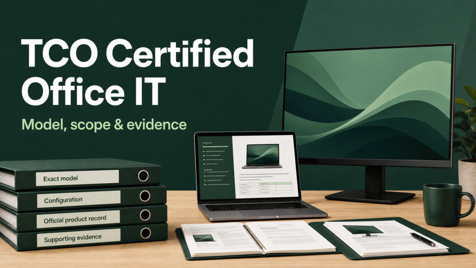 TCO Certified Office IT Products: Check Model Scope and Supporting Evidence