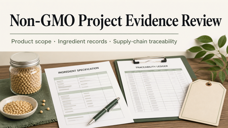 Non-GMO Project Product Verification: Scope, Ingredients, and Supply-Chain Records