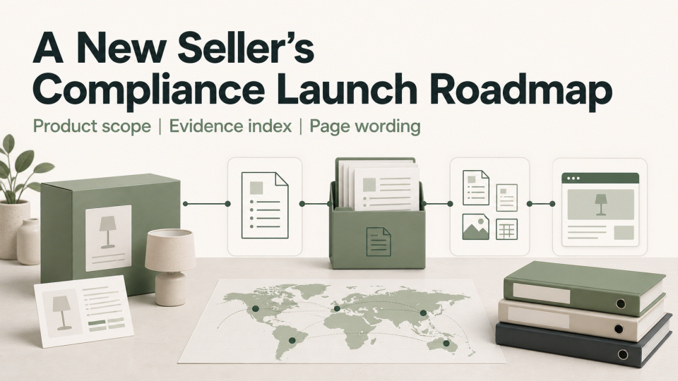 A New Seller’s Compliance Launch Roadmap: Product Scope, Evidence, and Page Wording
