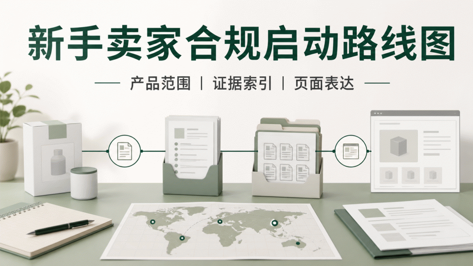新手卖家合规启动路线图：从产品范围到证据与页面表达