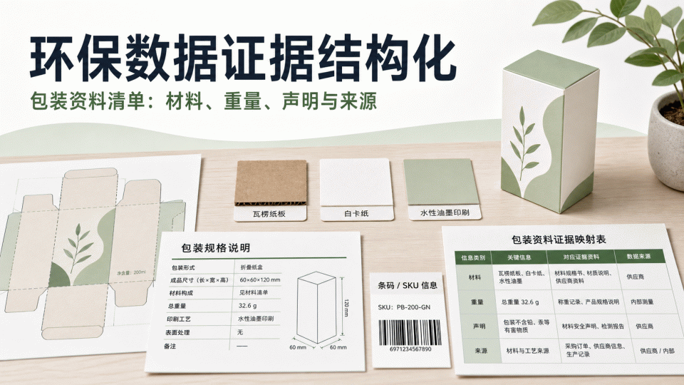 环保数据证据结构化：包装资料清单