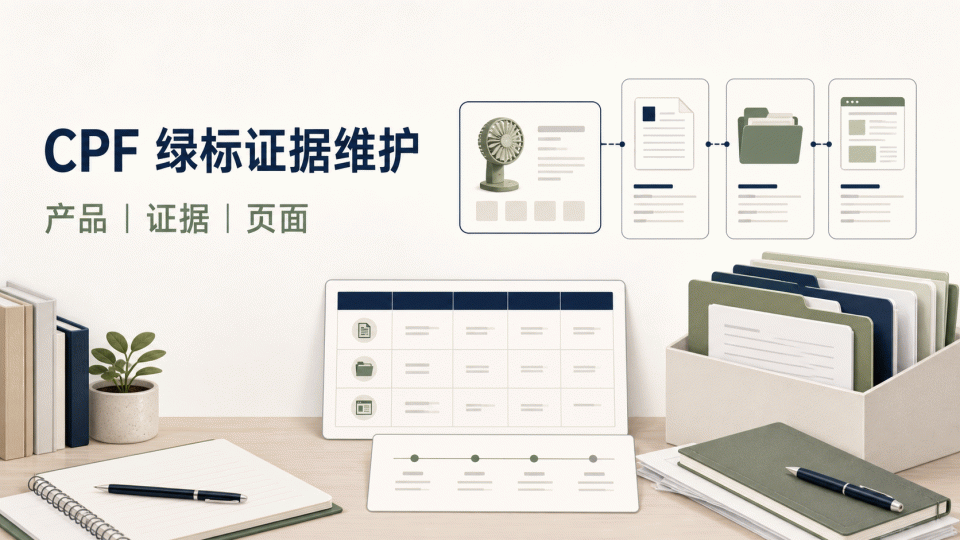CPF 绿标证据维护：产品、文件与页面表达