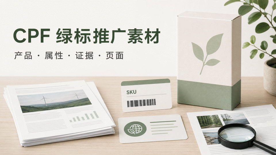 CPF 绿标推广素材：先把产品证据写清楚