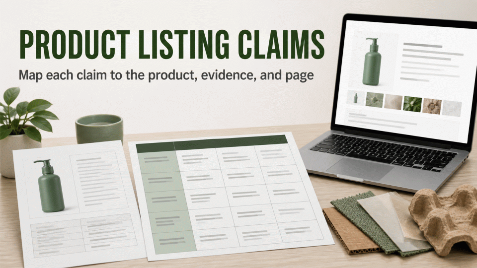 Product Listing Environmental Claims: A Practical Evidence-to-Page Framework