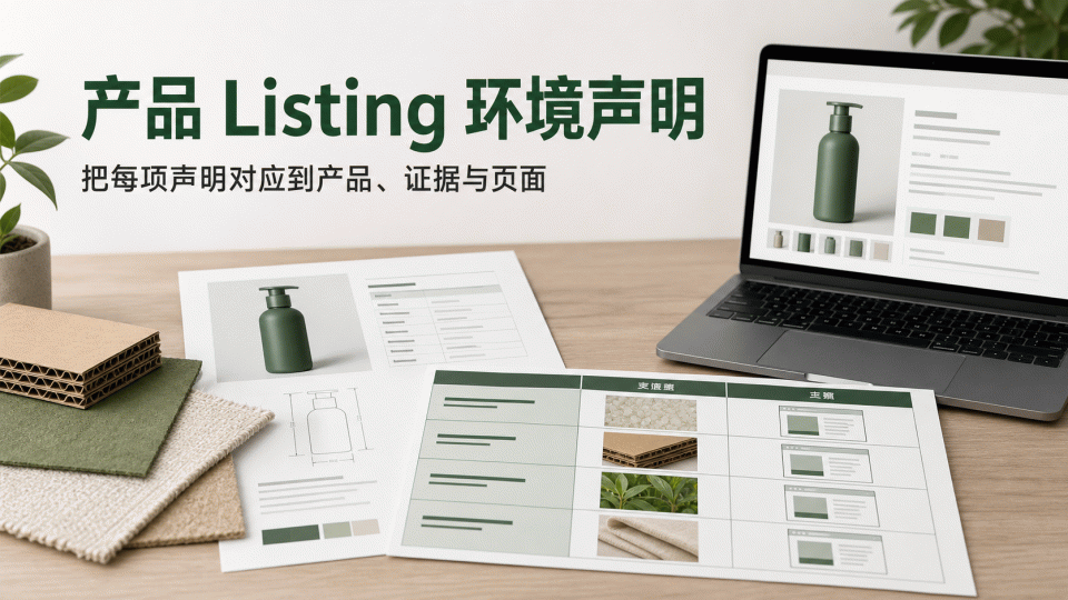 产品 Listing 环境声明：从证据到页面用语的核对框架
