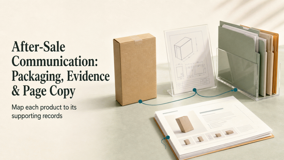 Amazon Climate Pledge Friendly After-Sale Communication: Mapping Packaging, Evidence and Page Copy