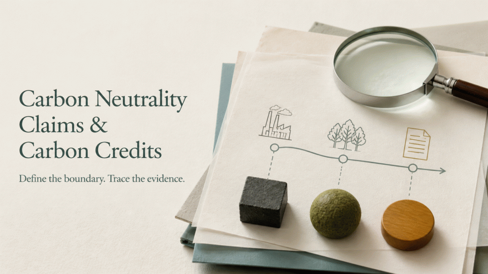 Carbon Neutrality Claims and Carbon Credit Evidence: A Records Checklist