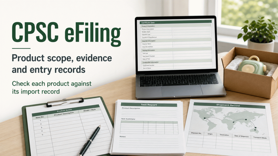 CPSC eFiling records: a product-to-entry evidence checklist