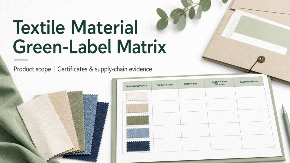 Textile Material Green-Label Matrix: Product Scope, Certificates and Supply-Chain Evidence