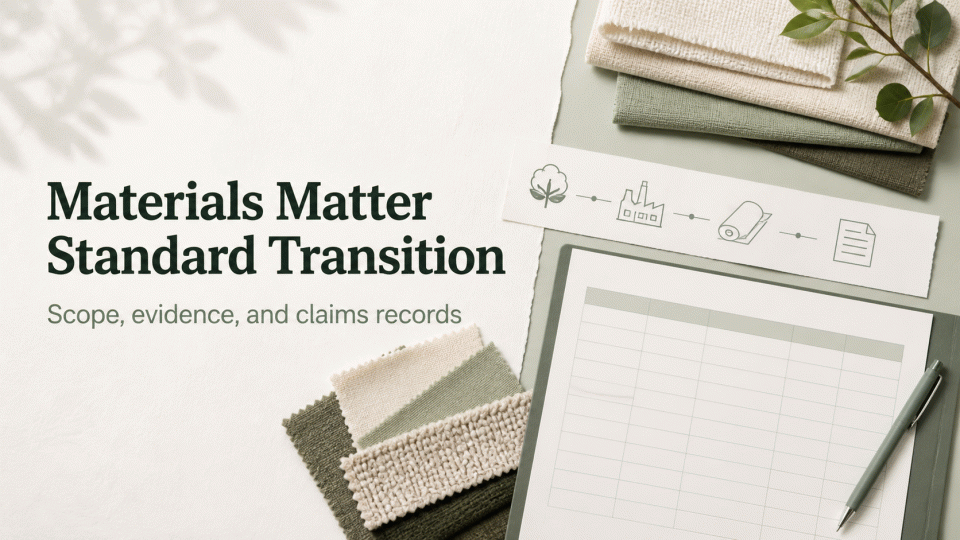 Materials Matter Standard Transition | Scope, Evidence, and Claims Records