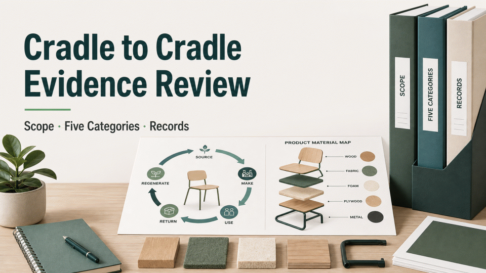 How to Review Cradle to Cradle Certified® Evidence: Scope, Five Categories, and Records