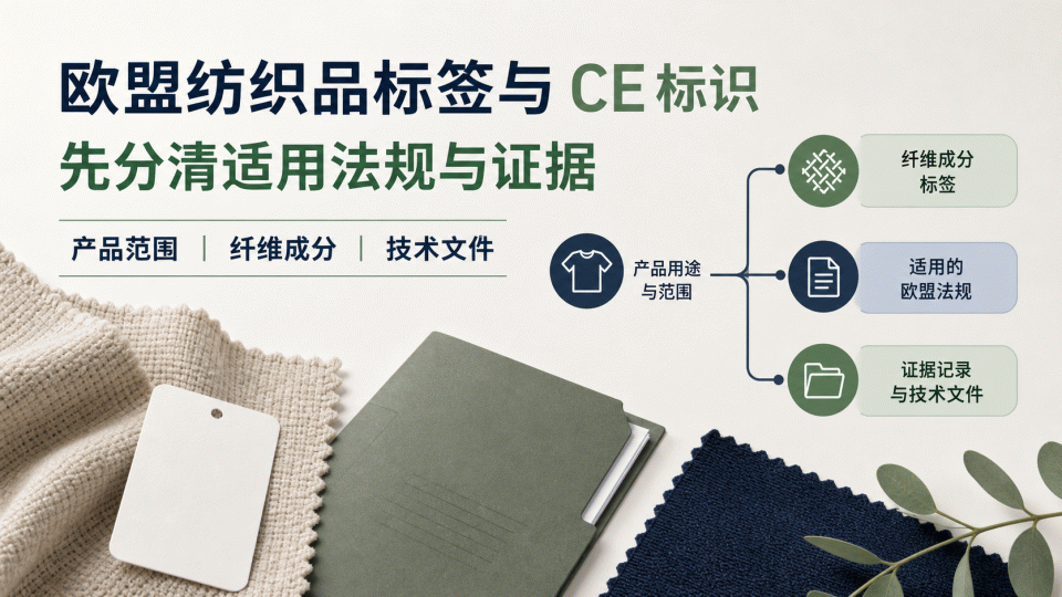 欧盟纺织品标签与 CE 标识怎么核对：先分清适用法规与证据