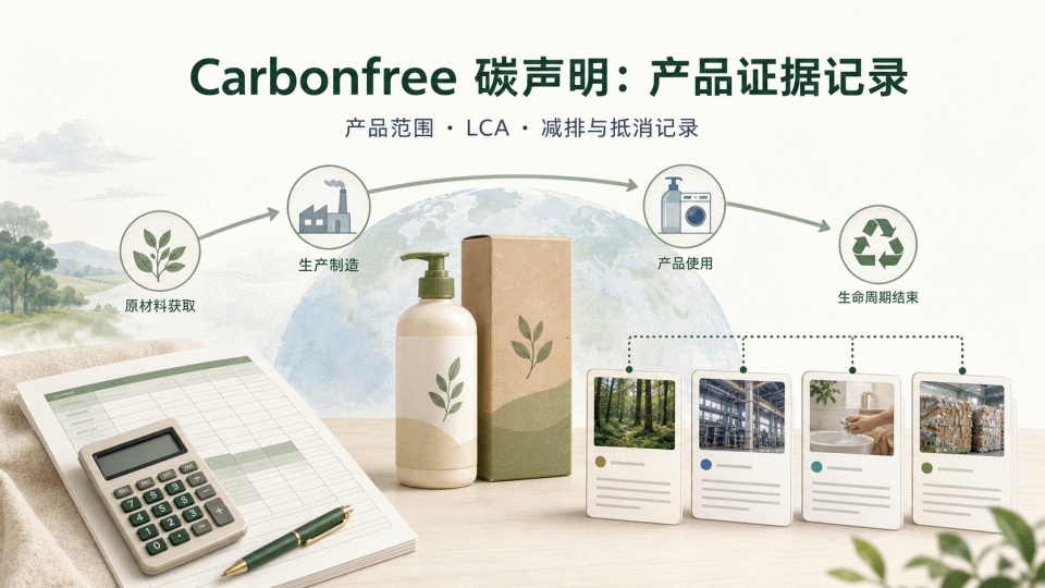 Carbonfree 碳声明怎么准备：产品范围、LCA 与证据记录