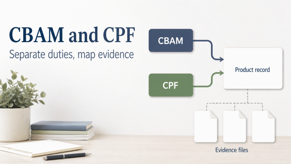 CBAM and CPF: Separate the Duties, Then Map the Evidence