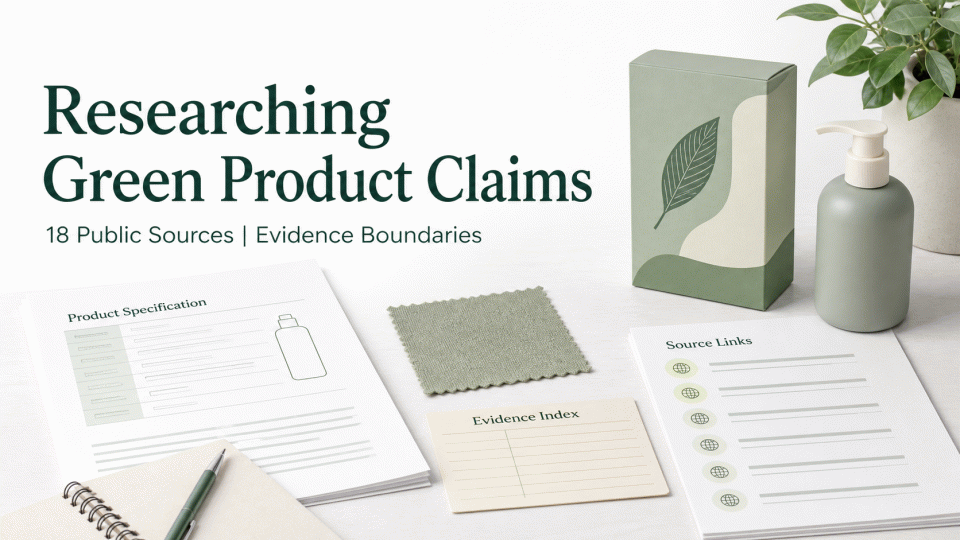How to Research Green Product Claims: 18 Public Sources and Evidence Boundaries