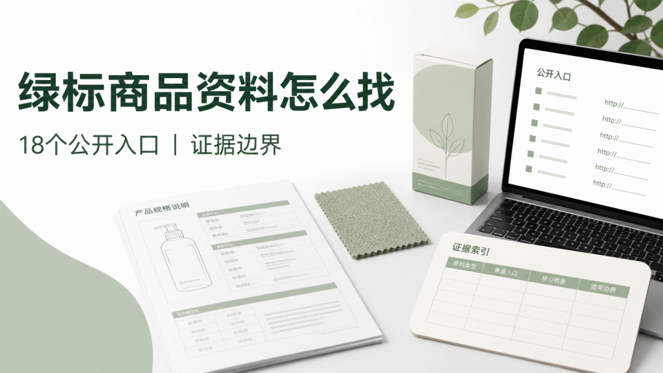绿标商品资料怎么找：18个公开入口与证据边界