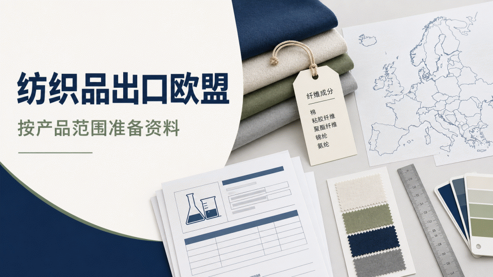 纺织品出口欧盟需要什么认证？2026年按产品范围准备资料