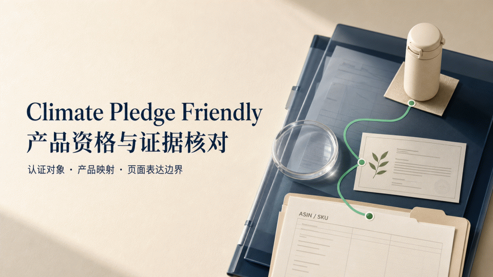 Amazon Climate Pledge Friendly资料核对：产品资格、认证证据与页面表达