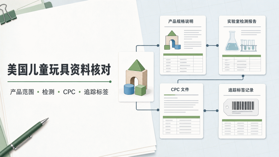 美国儿童玩具资料核对：产品范围、检测与 CPC 证据