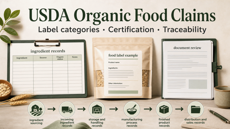 USDA Organic Food Claims: Label Categories, Certification and Traceability Records