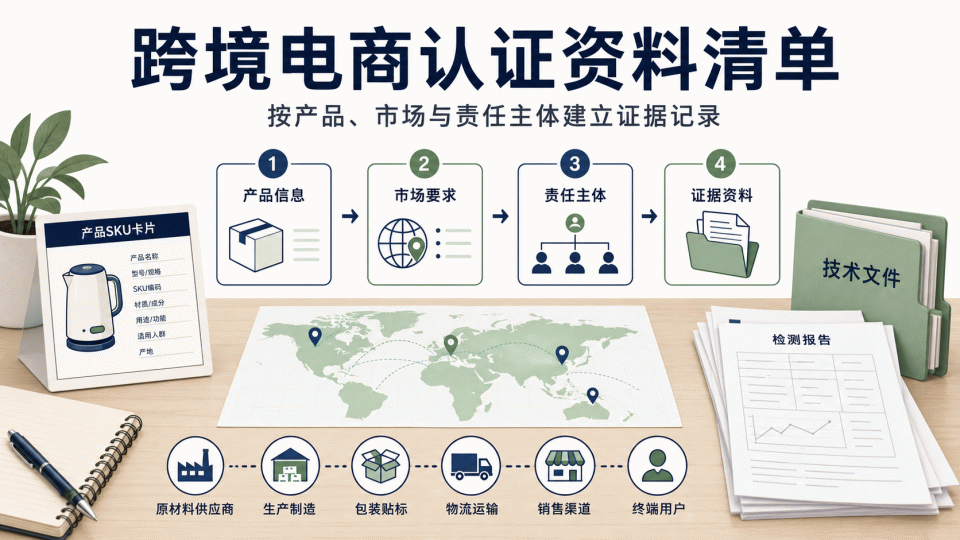 跨境电商认证资料清单：按产品、市场与责任主体建立证据记录
