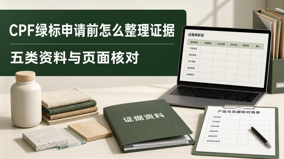 CPF绿标申请前怎么整理证据：五类资料框架与页面核对方法