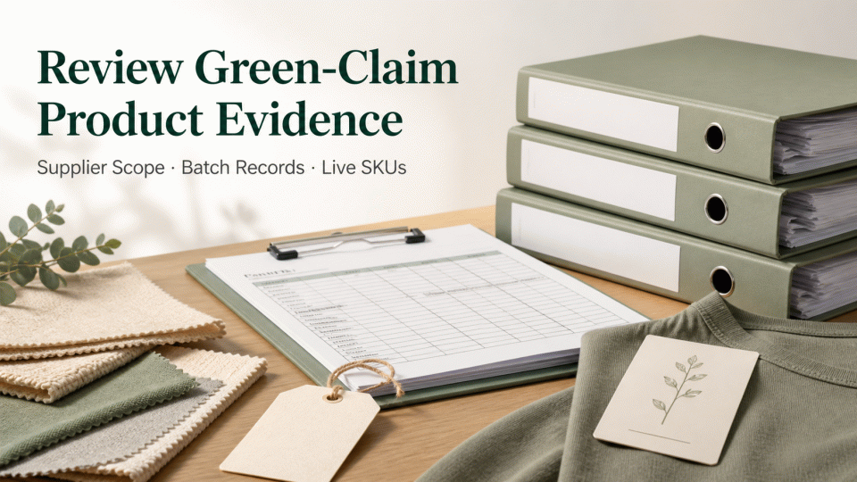 How to Review Green-Claim Product Evidence: Supplier Scope, Batch Records, and Live SKUs